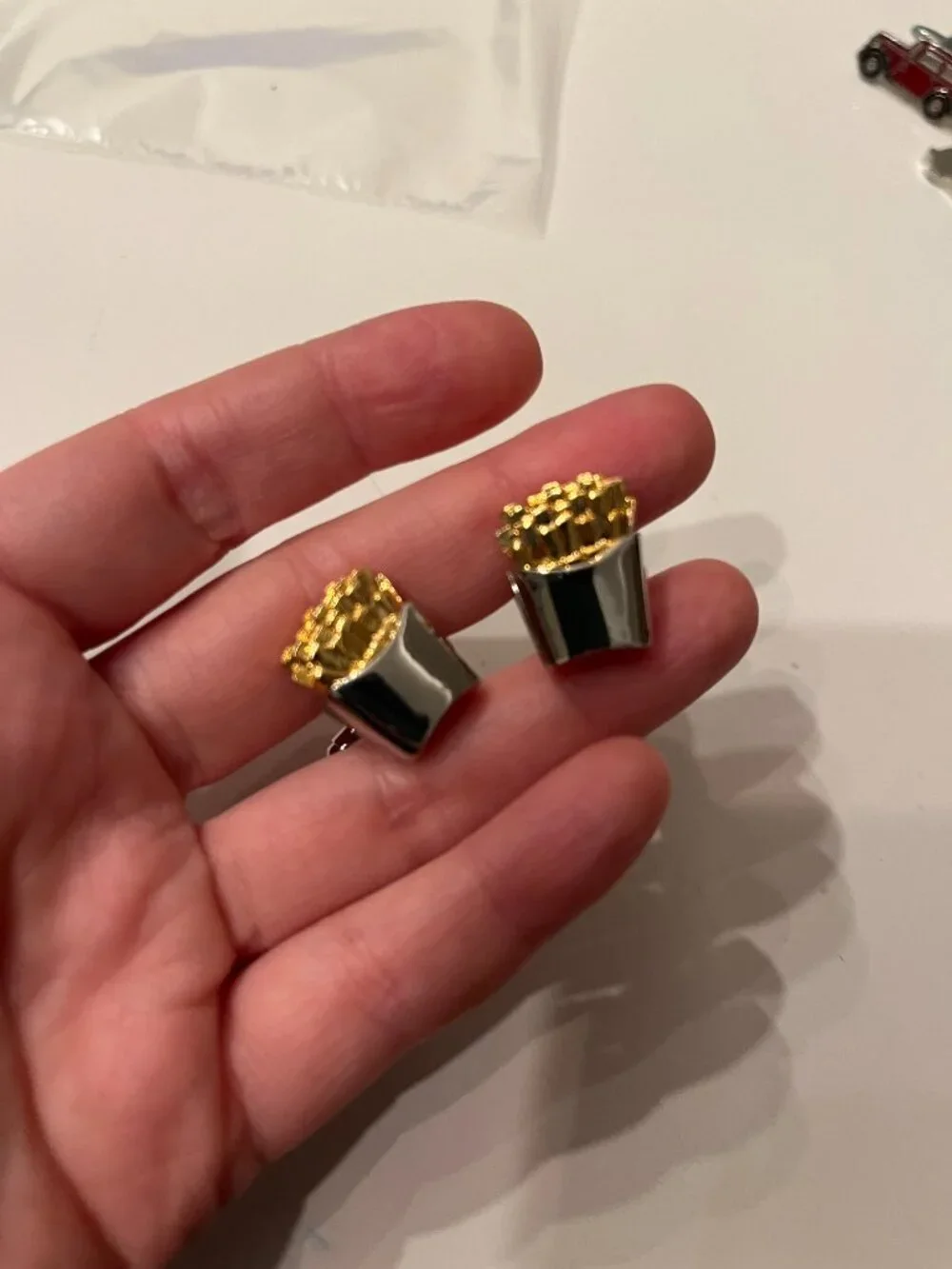 Cufflinks - French Fry Cufflinks (Cuff Links) Set Novelty Food Men Accessories